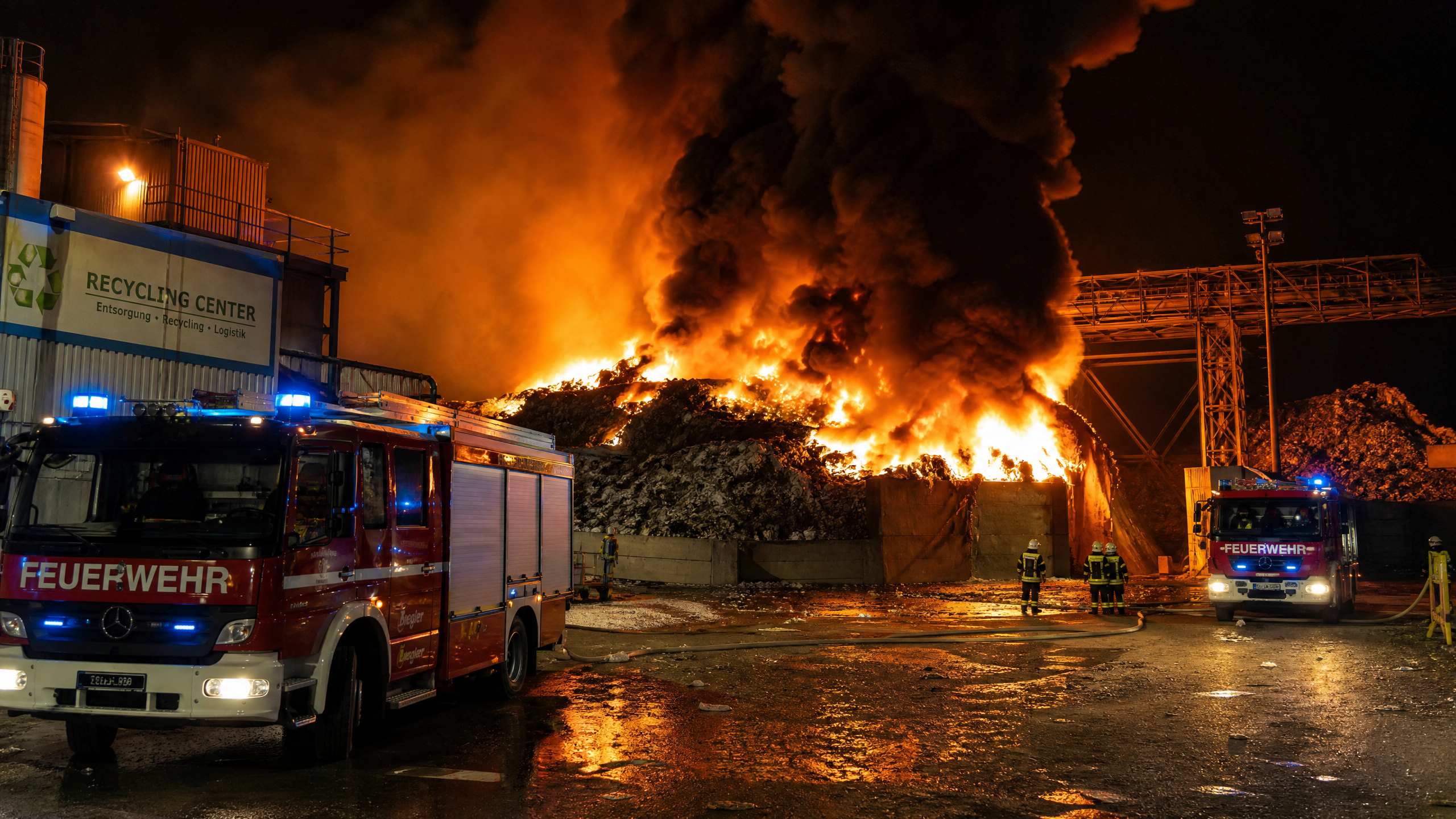 Kaiseraugst AG: Akku in Elektroschrott löst nächtlichen Grossbrand bei Recyclingfirma aus