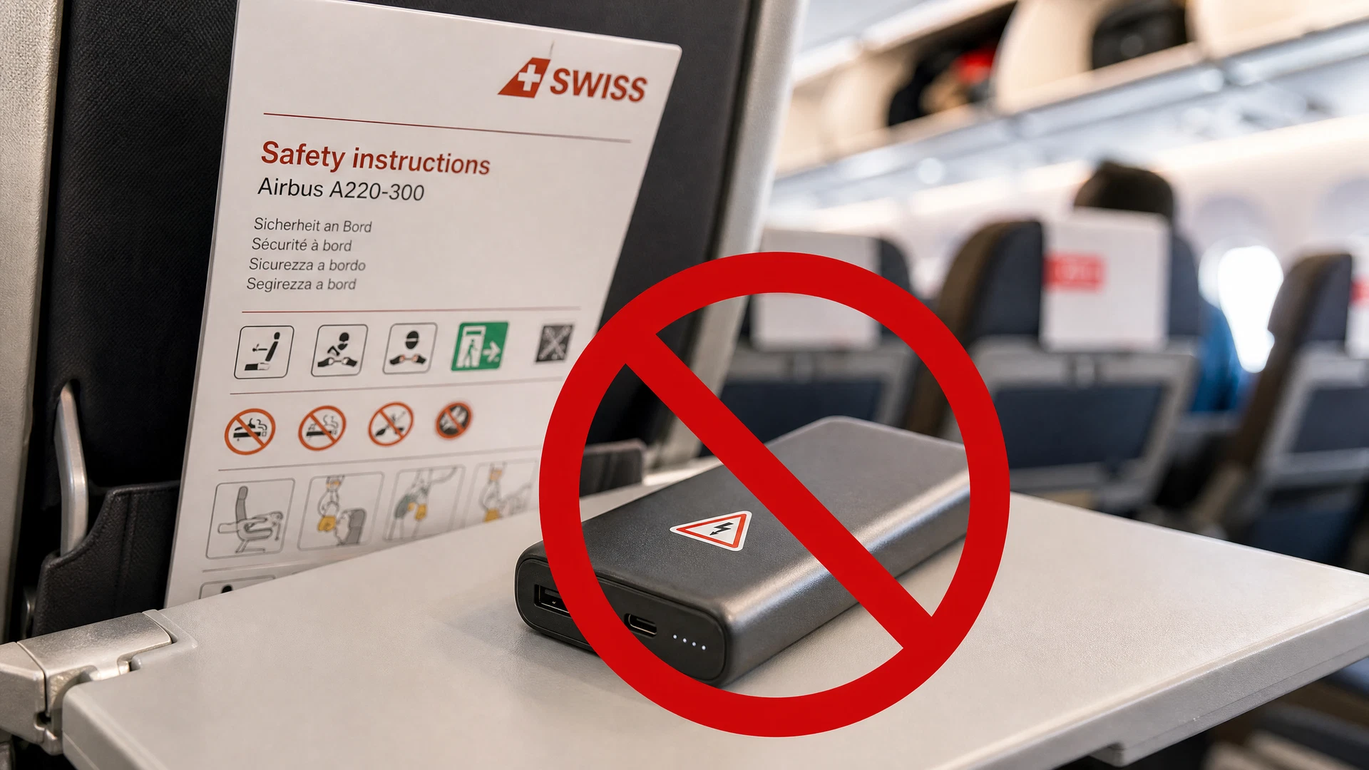 Powerbank-Regeln verschärft: Swiss und Edelweiss verbieten das Laden an Bord