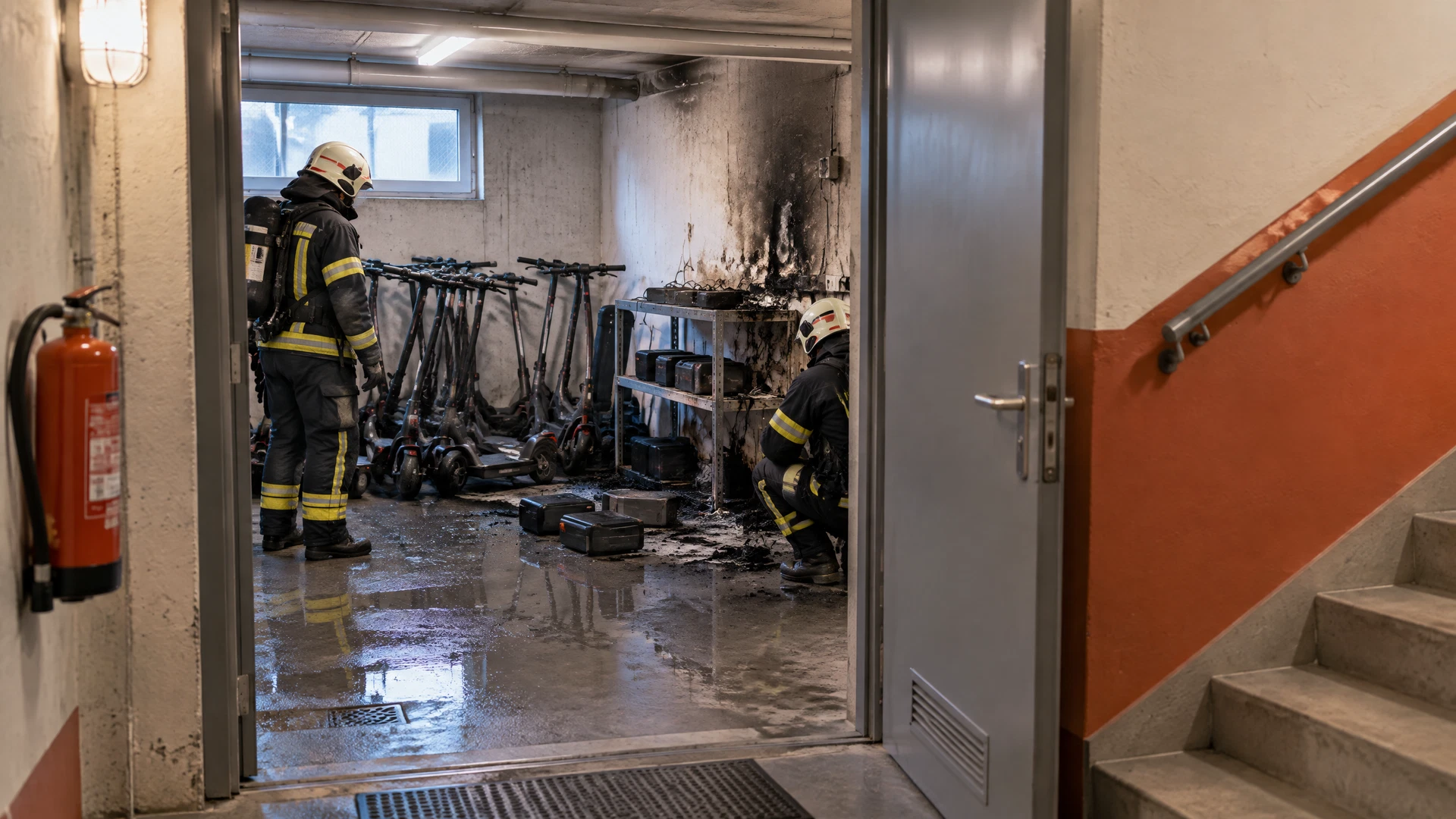 Rothrist AG: Kellerbrand bei Dutzenden E-Trottinetts und angeschlossenen Akkus